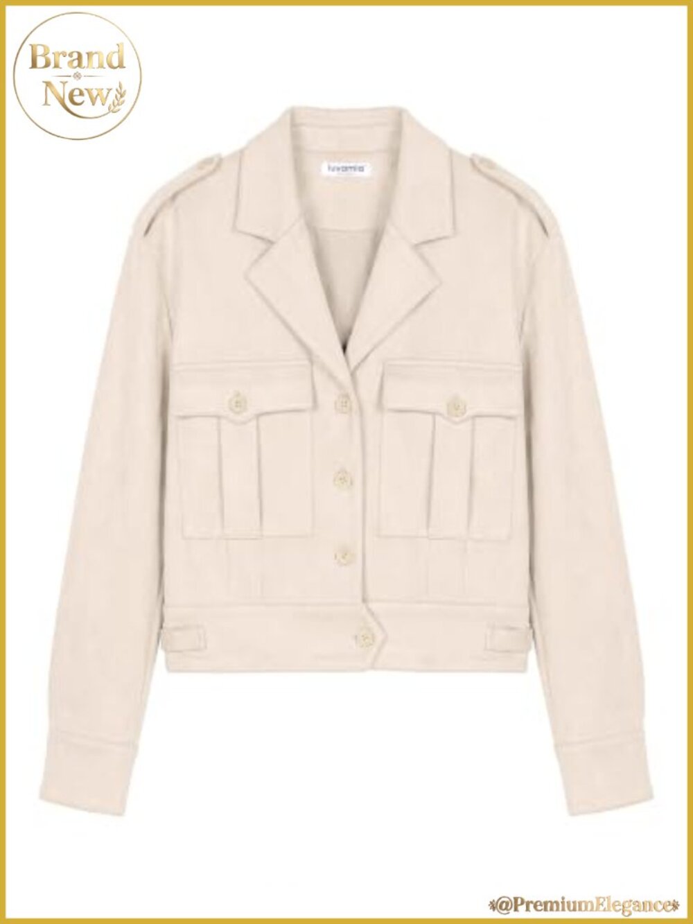 Faux Suede Cropped Button Down Jacket Womens Long Sleeve Coat